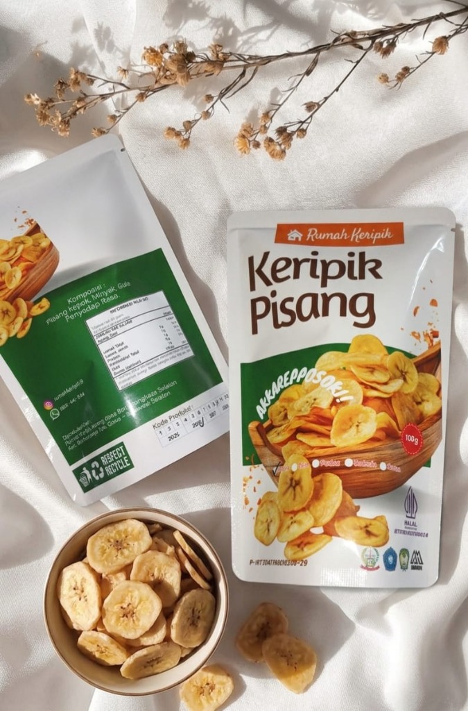 Keripik Pisang Bunda Rumah Keripik untuk camilan dan oleh-oleh Makassar Gowa